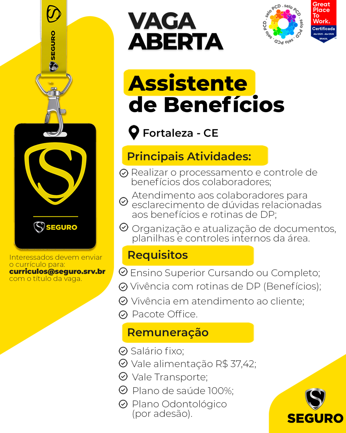 Vagas feed - Assistente de DP - Fortaleza (1)