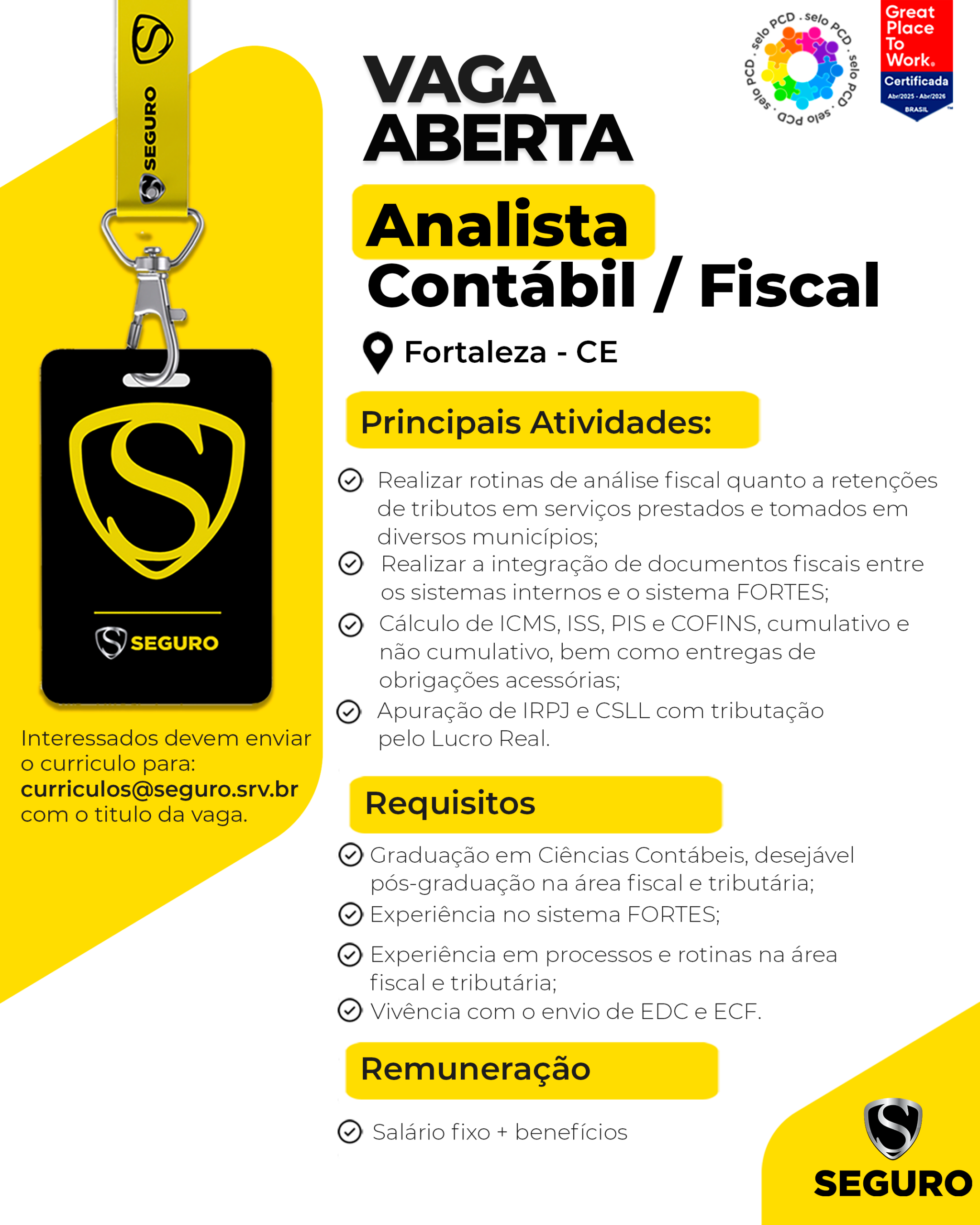 Vagas feed - Analista contábil - Fortaleza