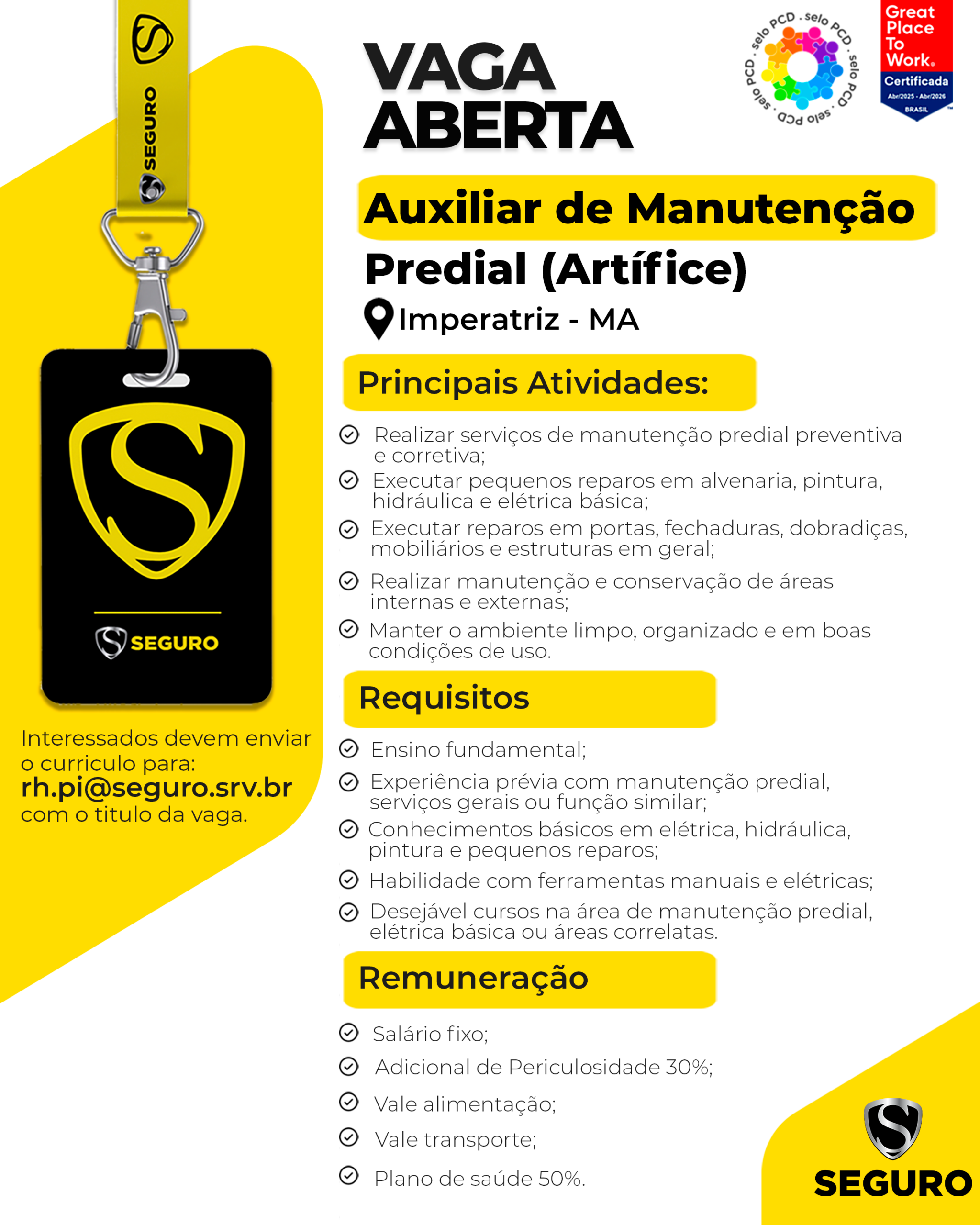 Vagas feed - Artífice - imperatriz