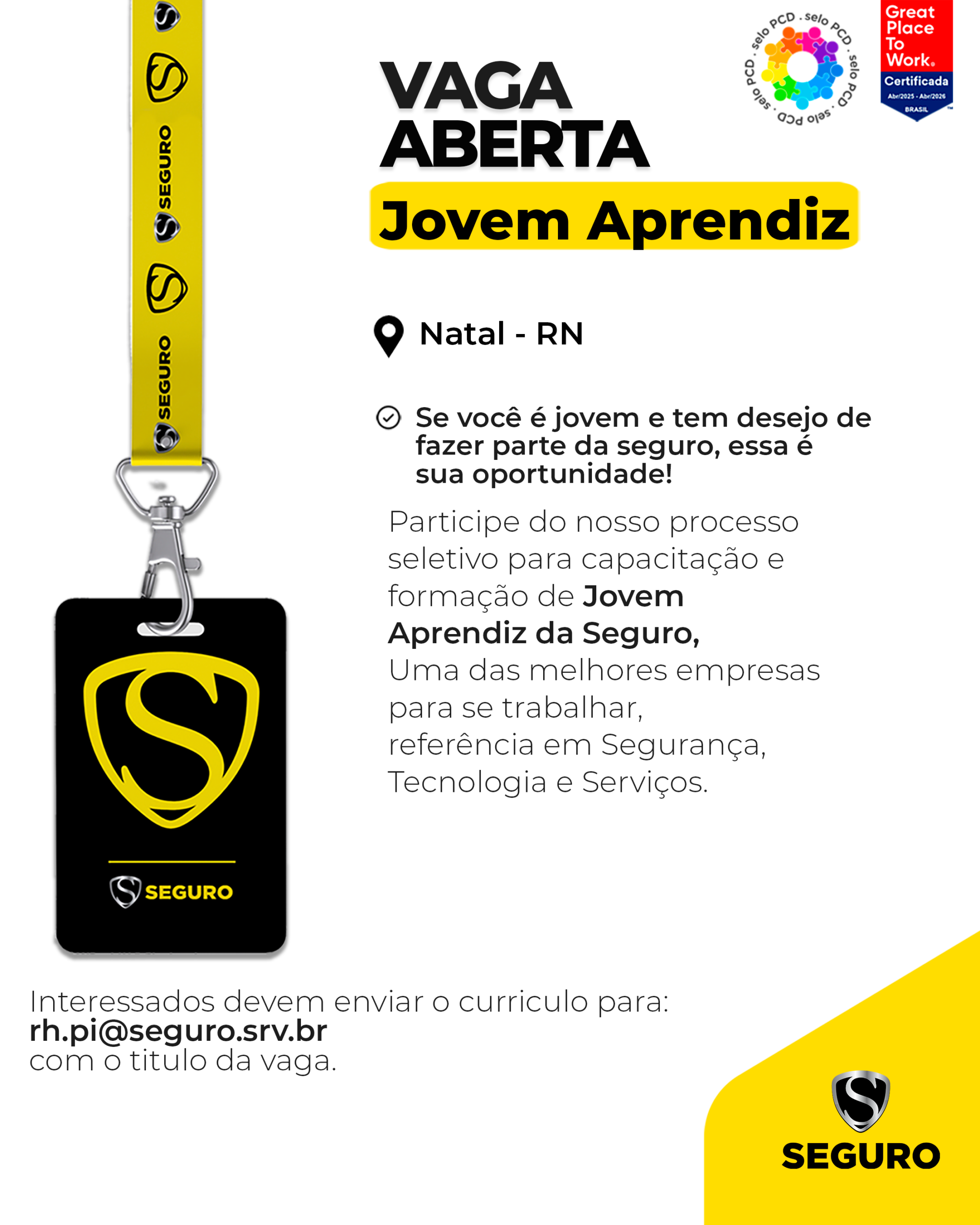 Vagas feed - Jovem aprendiz - Natal