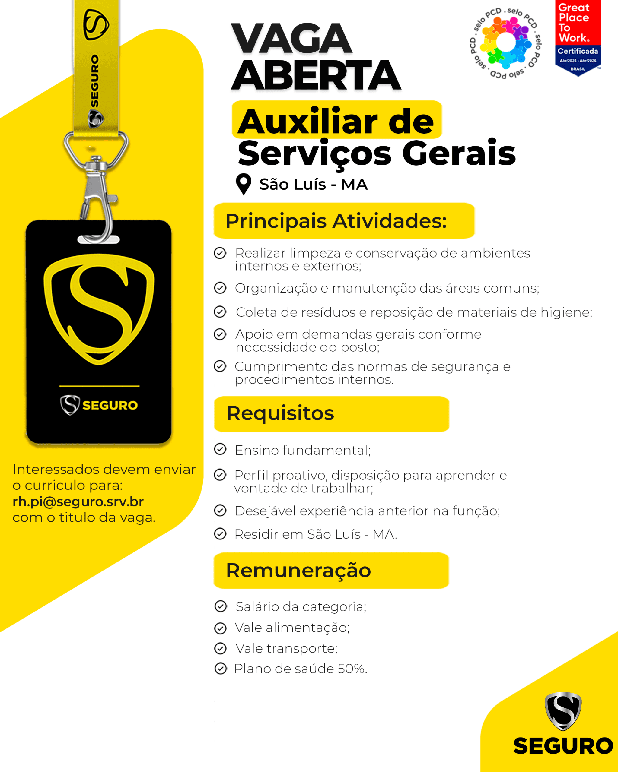 Vagas feed - ASG - São luiz